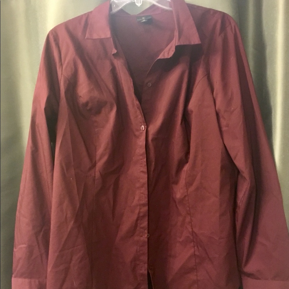 Wine worthington button up
